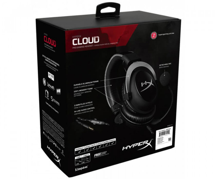 Гарнитура Kingston HyperX Cloud Pro Gaming Headset Silver (HX-HSCL-SR/NA)